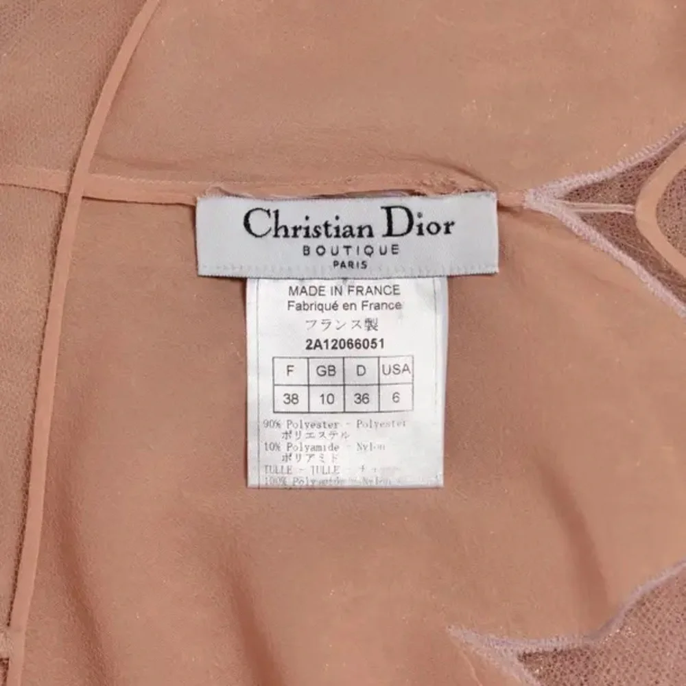 Blush Lace Tulle Evening Gown - Picture 12 of 12